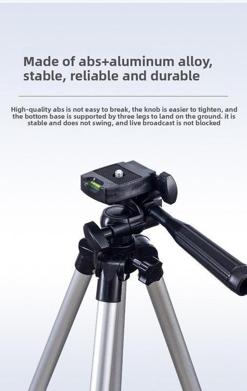 3120 Black Camera & Phone Tripod Stand - 110cm Lightweight Aluminium Portable Travel Mount with 3-Way Head & Universal Smartphone Holder - Adjustable Vlogging Gear - Black.