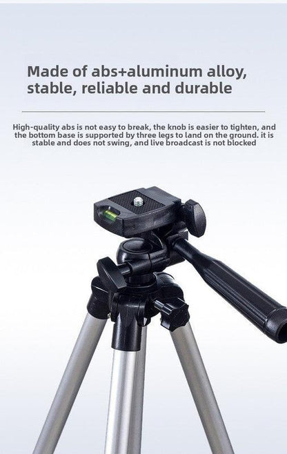 3120 Black Camera & Phone Tripod Stand - 110cm Lightweight Aluminium Portable Travel Mount with 3-Way Head & Universal Smartphone Holder - Adjustable Vlogging Gear - Black.