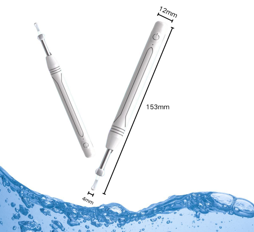 Smart Visual Ear Wax Removal Tool with HD Camera WiFi Wireless Otoscope Ear Cleaner 3.5mm Ultra Slim Lens for iPhone Android White.