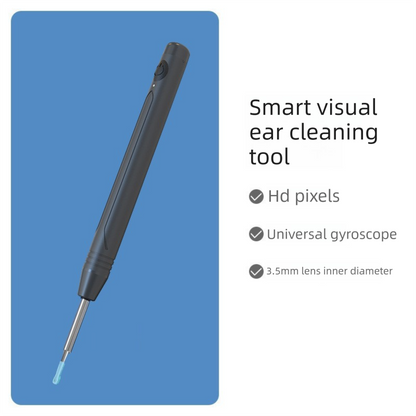 Smart Visual Ear Wax Removal Tool with HD Camera WiFi Wireless Otoscope Ear Cleaner 3.5mm Ultra Slim Lens for iPhone Android White.