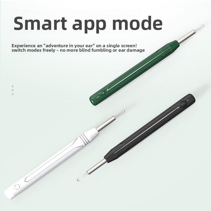 Smart Visual Ear Wax Removal Tool with HD Camera WiFi Wireless Otoscope Ear Cleaner 3.5mm Ultra Slim Lens for iPhone Android White.