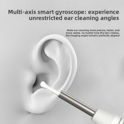 Smart Visual Ear Wax Removal Tool with HD Camera WiFi Wireless Otoscope Ear Cleaner 3.5mm Ultra Slim Lens for iPhone Android White.