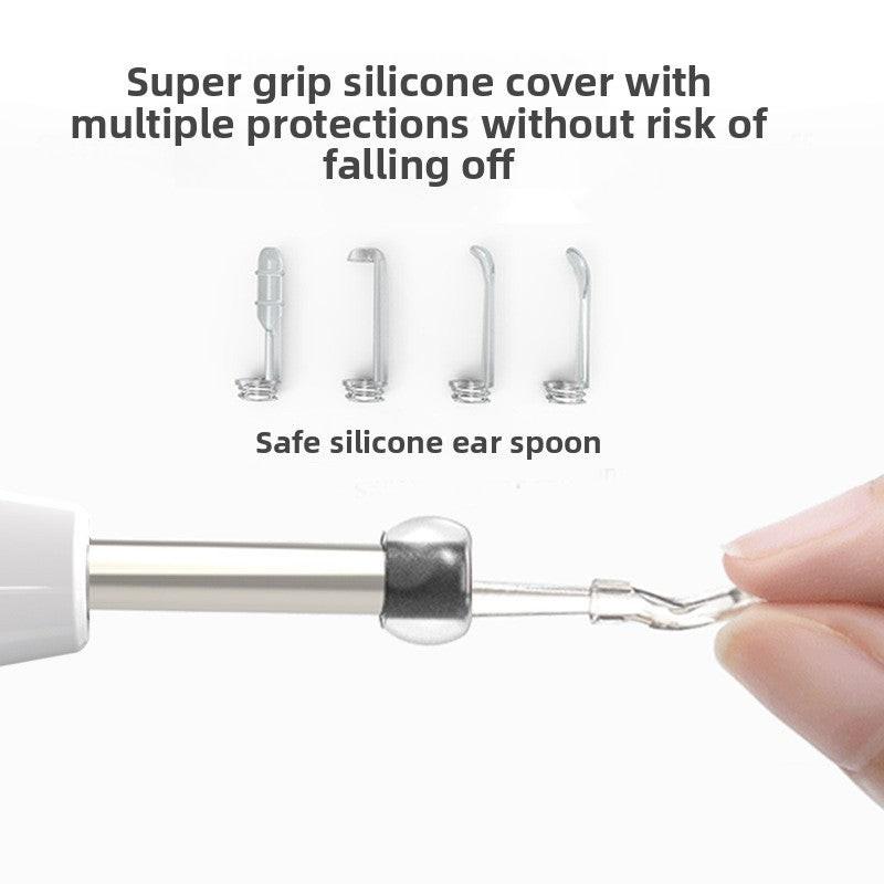 Smart Visual Ear Wax Removal Tool with HD Camera WiFi Wireless Otoscope Ear Cleaner 3.5mm Ultra Slim Lens for iPhone Android White.