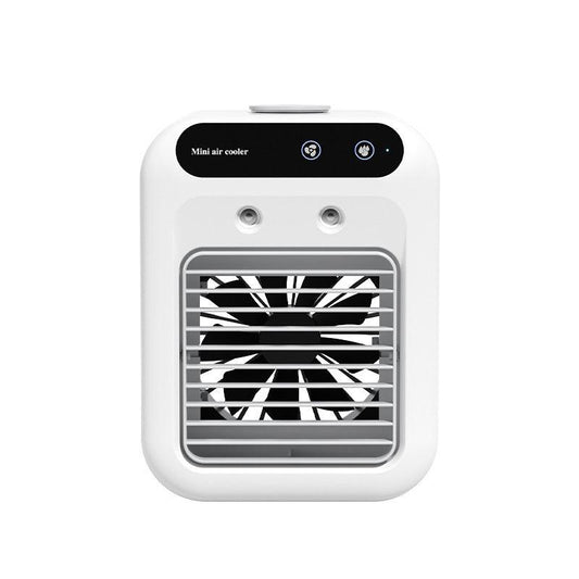 Portable 500ml Large-Capacity Air Cooler Fan - 9-Blade Strong Wind & Wide-Angle Oscillation, Easy Top-Fill Desktop Evaporative Humidifier.