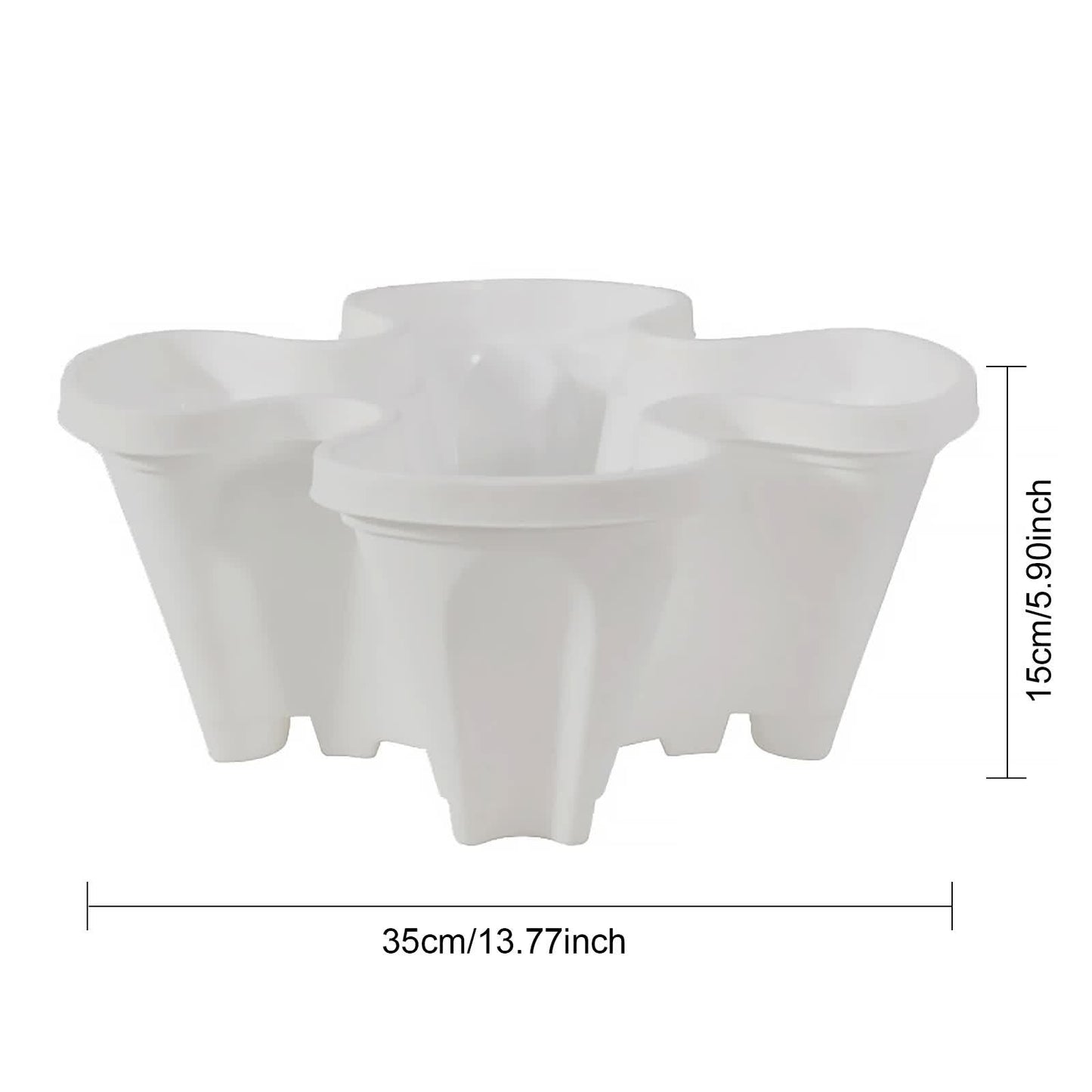 Red 3-Tier Stackable Strawberry & Vegetable Planter with Mobile Wheel Tray - Space-Saving Vertical Gardening System