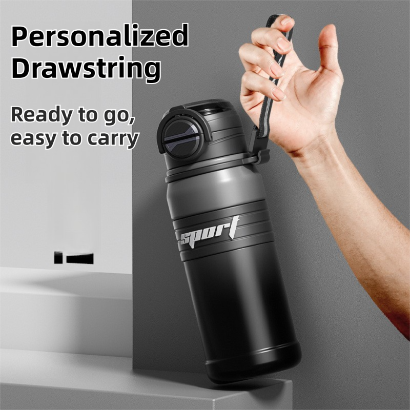 Green 680ml Large Capacity Sports Insulated Tumbler - 316 Stainless Steel Straw Water Bottle, Dual-Use Lid for Travel & Outdoors