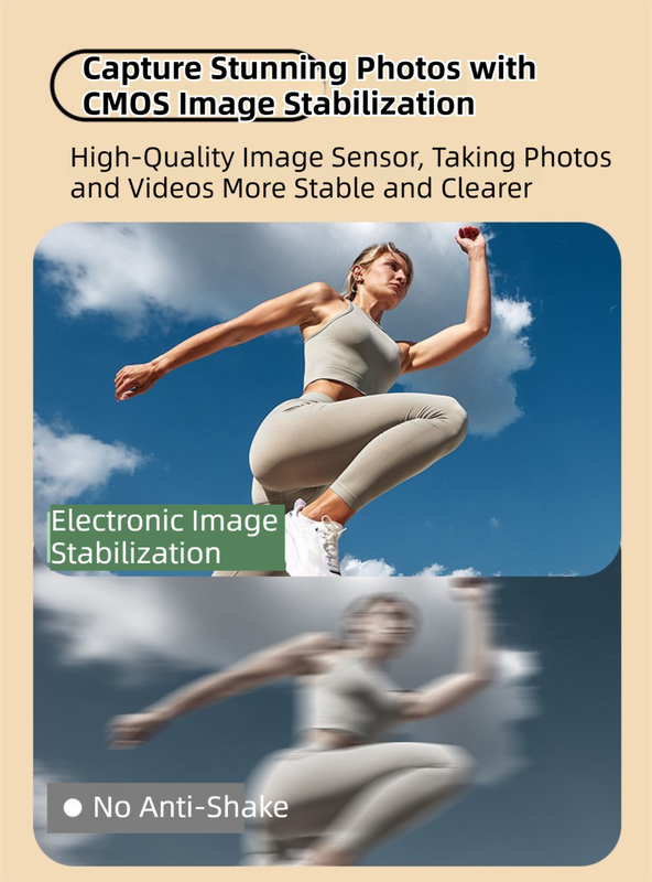 Yellow 4K Compact Digital CCD Camera for Vlogging & Students - Portable Point and Shoot with 2.4-inch Rotating Screen, 8X Optical Zoom, and Anti-Shake.