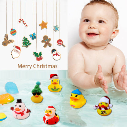 Christmas Rubber Duck Advent Calendar - 24 Days Countdown with Giraffe Themed Mini Duck Toys (Blind Box)