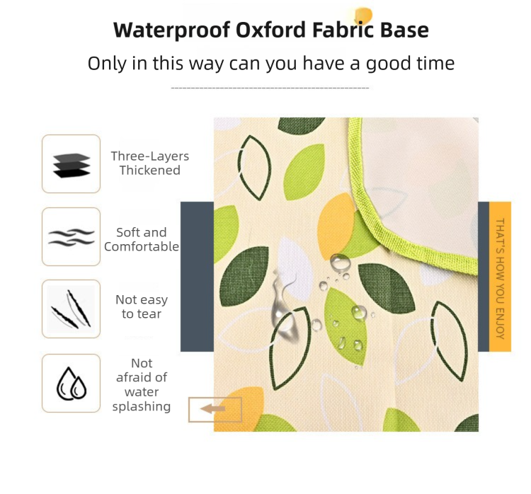 Yellow Plaid Foldable Waterproof & Moisture-Proof Picnic Blanket 150x100CM - 600D Three-Layer Composite Oxford Extra Large Mat for Beach & Camping.