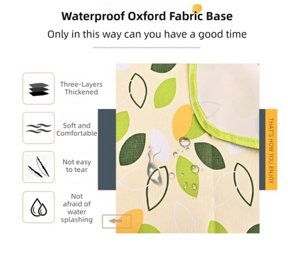 Yellow Plaid Foldable Waterproof & Moisture-Proof Picnic Blanket 150x100CM - 600D Three-Layer Composite Oxford Extra Large Mat for Beach & Camping.