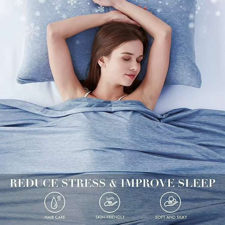 Light Grey Queen Size 200x150CM Cooling Blanket for Hot Sleepers - Lightweight Breathable All-Season Throw, Hand / Machine Washable