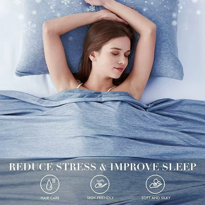 Light Grey Queen Size 200x150CM Cooling Blanket for Hot Sleepers - Lightweight Breathable All-Season Throw, Hand / Machine Washable