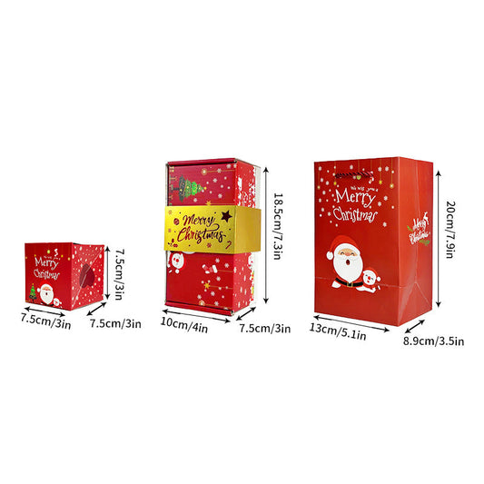 Red Pop-Up Jumping Gift Box Set (20 Bouncing Boxes) - Christmas / Valentine's Day Creative Surprise Gift Kit for Cash & Tiny Gift.