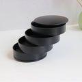 Black 4-Layer Rotating Jewelry Storage Box - Dust-Proof Velvet Lined Organizer for Rings, Coins, and Hair Accessories (10x10CM)