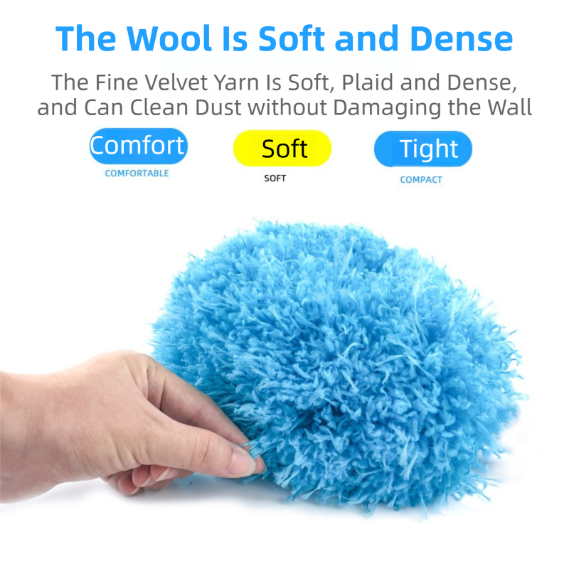 2-Pack Blue Telescopic Electrostatic Duster with 360Â° Hollow Ring Design - Fan Blade Cleaner, High Reach Dust Removal, Multi-Purpose.