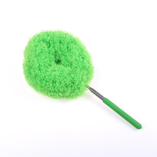 2-Pack Green Telescopic Electrostatic Duster with 360Â° Hollow Ring Design - Fan Blade Cleaner, High Reach Dust Removal, Multi-Purpose.