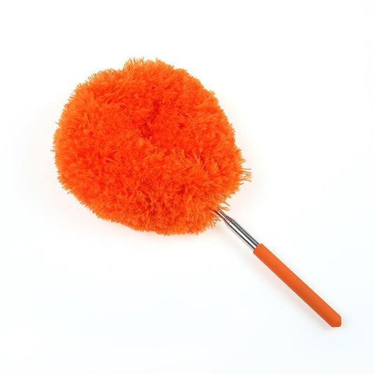 2-Pack Orange Telescopic Electrostatic Duster with 360Â° Hollow Ring Design - Fan Blade Cleaner, High Reach Dust Removal, Multi-Purpose.