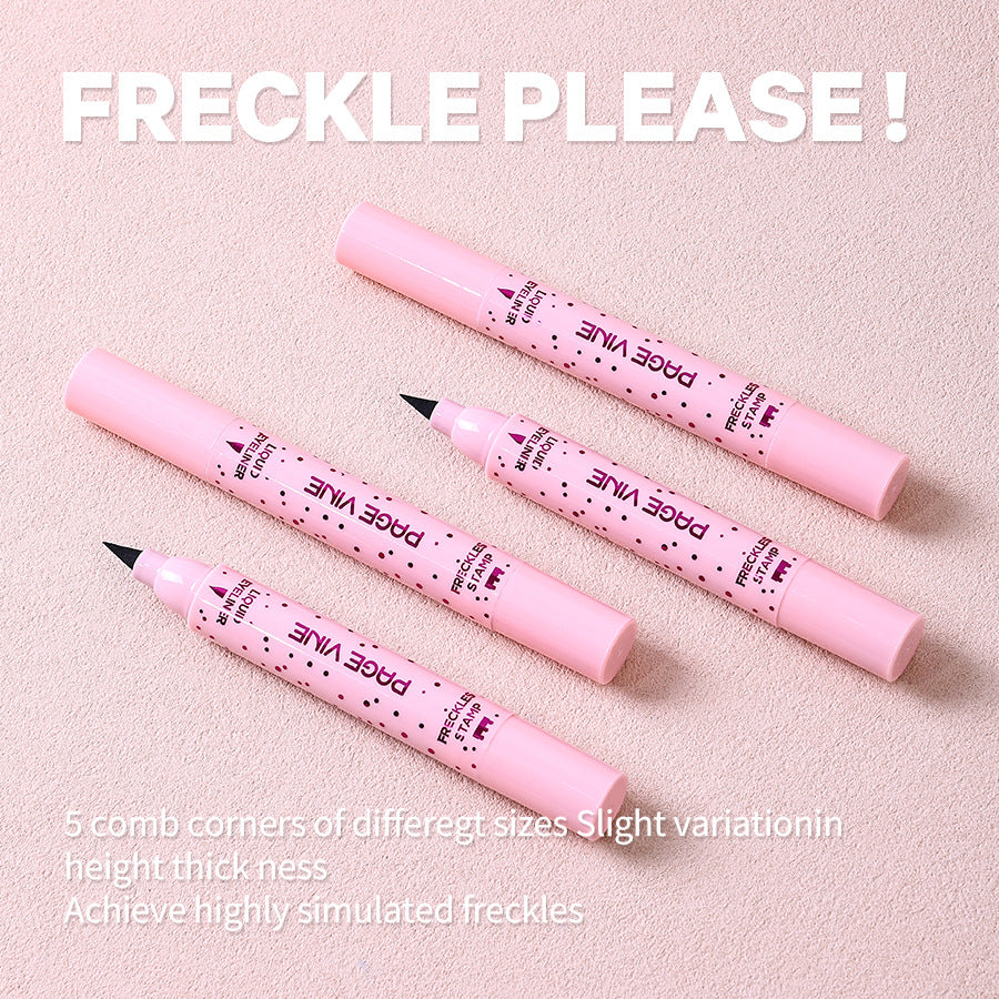 2-Pack #01 Light 2-in-1 Double-Headed Freckle Pen & Eyeliner - Natural & Long-Lasting, Easy Coloring for Sun-Kissed Look