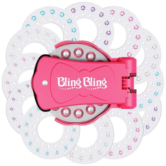 Bling Bling Gem Stamper and Hair Decorating Toy Set(1 Stamper + 36 Gem Sheets) - DIY Hair, Fashion, and Accessory Decoration Kit for Girls.