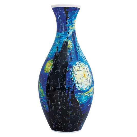 160 PCS Van Gogh 3D Puzzle Vase - DIY Interlocking Flower Vase Kit, Home Decorative and Toy Gift for Women.