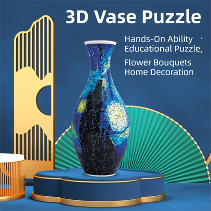160 PCS Autumn 3D Puzzle Vase - DIY Interlocking Flower Vase Kit, Home Decorative and Toy Gift for Mom.