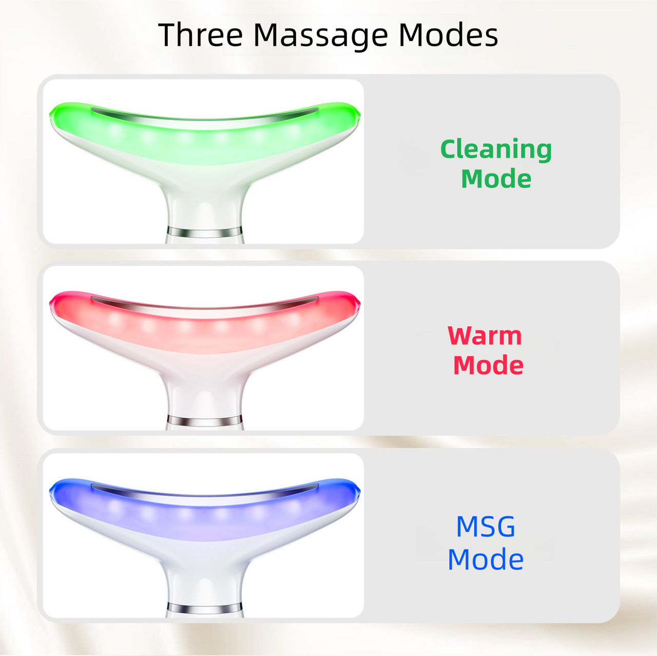 Pink Color Light Therapy Beauty Tool and Neck Massager -  Essence Infusion Device for Lifting, Firming, Hydration & Skin Rejuvenation
