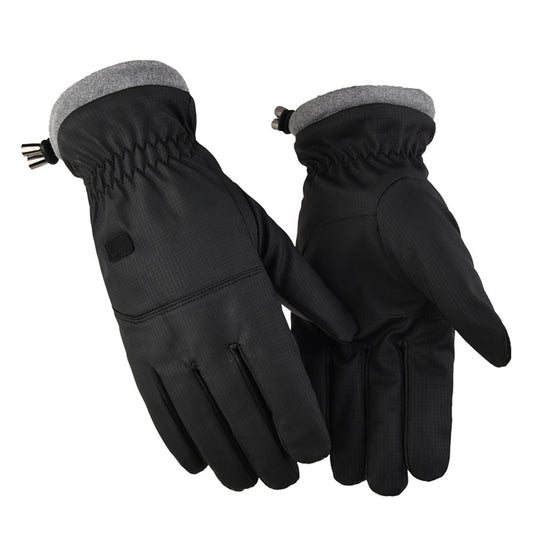 2-Pair Black Thermal Winter Gloves for Men and Women - Waterproof Windproof & Touchscreen Compatible Gloves for Skiing, Cycling & Winter Travel(L Size)