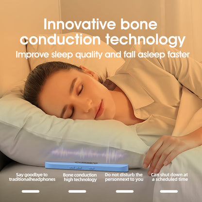 Blue SMB-07 Bone Conduction Under-Pillow Speaker -  Bluetooth 5.4 Ultra-Thin Sleep Aid Sound Bar with Dual Speaker Resonance & 36 Built-in White Noise Tracks