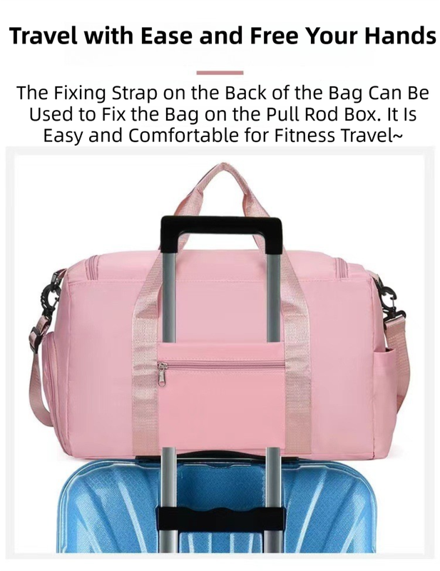 Purple Lightweight & Waterproof Sports Gym Bag with Separate Shoe Compartment, Adjustable Strap and Multiple Pockets - Large-Capacity Travel Duffel for Workout, Business & Getaways