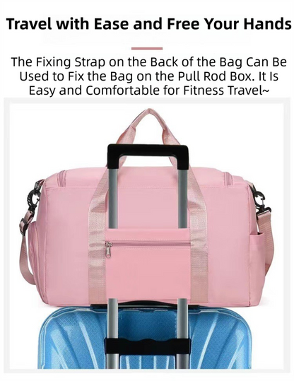 Purple Lightweight & Waterproof Sports Gym Bag with Separate Shoe Compartment, Adjustable Strap and Multiple Pockets - Large-Capacity Travel Duffel for Workout, Business & Getaways
