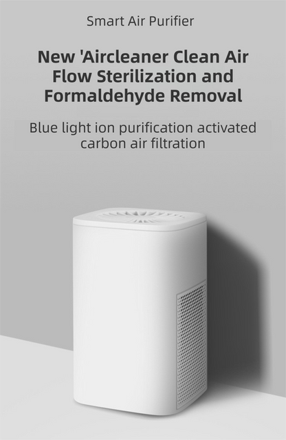Green Compact Desktop Air Purifier with Dual Activated Carbon Filter - Ultra-Quiet Air Cleaner for Home & Office, Powerful 50 mÂ³/h Airflow, Effectively Removes Odor, Smoke, Dust, Pollen & Pet Dander.