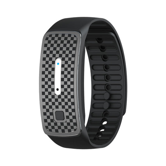 2-Pack Black Portable Ultrasonic Mosquito Repellent Bracelet - Watch Style Insect Repeller, Pure Physical Protection USB Rechargeable