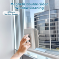 One Pair Magnetic Double-Sided Window Cleaner for 3-10mm Glass - Professional Glass Scrubber with 8X Strong Suction Power & Safety Rope.