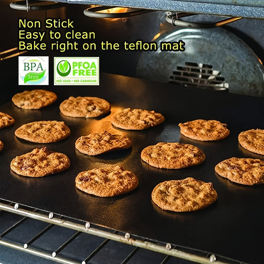 2-Pack 33x40cm Reusable Drip Guard for Ovens, Grills & Microwaves - High-Temperature Resistant Fiberglass Baking Sheet, Heavy Duty & Easy Clean