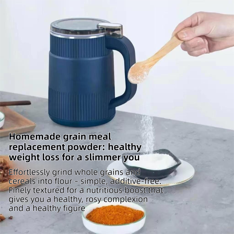 Large Capacity Electric Food Grinder and Pulverizer with 3 Blade Sets- Double-Layer Noise Reduction, Ultra-Fine Mill for Grains, Spices & Coffee Beans.