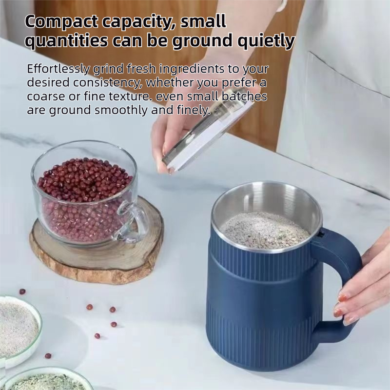 Large Capacity Electric Food Grinder and Pulverizer with 3 Blade Sets- Double-Layer Noise Reduction, Ultra-Fine Mill for Grains, Spices & Coffee Beans.