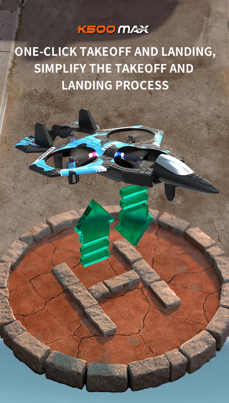 Camouflage Green 2.4G Remote Control Stunt Fighter Drone  - Manual Toss Launch, One-Key Operation for 360Â° Flip & Circular Flight, 3-Speed Adjustable Stable Quadcopter with Night Lights.