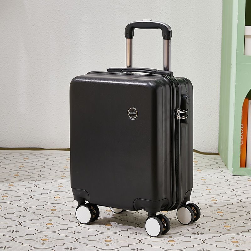Black 14 Inch Lightweight Carry-on Luggage for heights over 1.6m - Underseat & Overhead Cabin Hardside Suitcase
