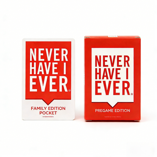 2-Pack Never Have I Ever Card Game(Red & White Sets) - Interactive Party Tabletop Game & Hilarious Social Icebreaker for Teens and Adults.
