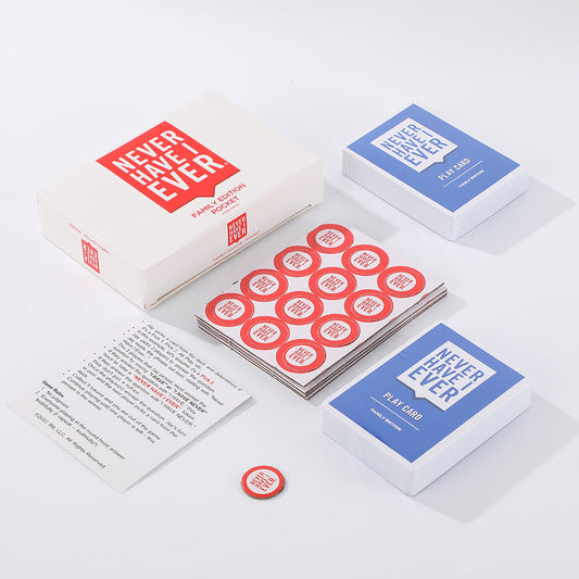 2-Pack Never Have I Ever Card Game(Red & White Sets) - Interactive Party Tabletop Game & Hilarious Social Icebreaker for Teens and Adults.