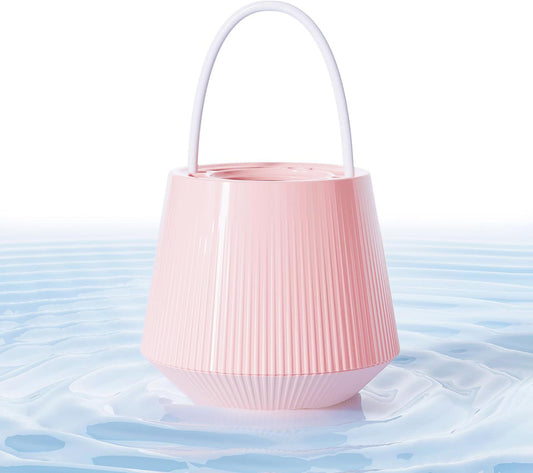 Pink Hanging Bathtub Water Purifier with 8-15 Stage Ceramic Filter Core - Removes Chlorine, Scale & Heavy Metals, Easy Installation.