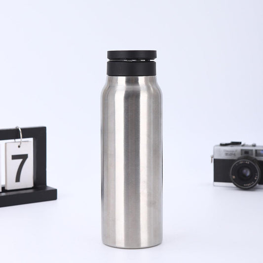 Sliver 24oz Stainless Steel Insulated Water Bottle With 90Â° Adjustable Vertical/Horizontal Magnetic Phone Holder - Ringo Style Magnetic Lid Sport Flask.