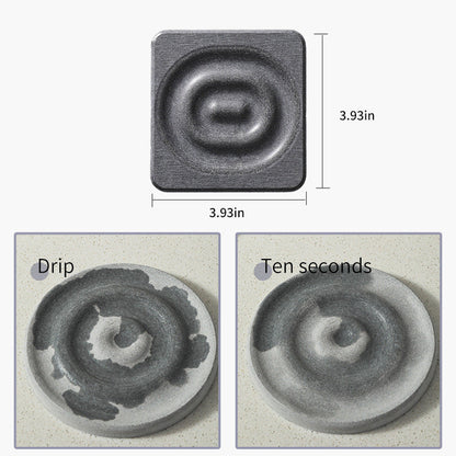 6-Pack Grey Instant Dry Diatomite Round Coaster Tray(10x10CM) - Ultra-Absorbent Bathroom Sink Caddy & Cup Mat
