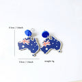 Wooden Australia Map Silhouette Earrings - Lightweight Geometric Ear Drops, Cultural Decor Gift(Style 1)
