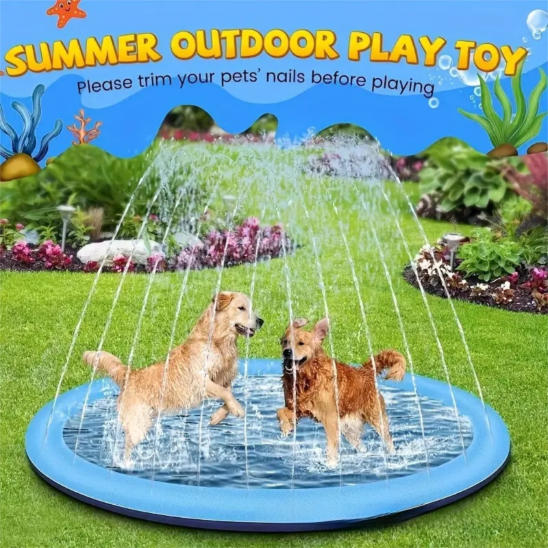 Portable Outdoor 60CM Cooling Pad for Pets & Kids - Summer Cooling Fountain for Backyard & Garden