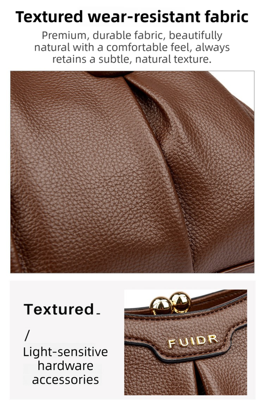 White Women's Premium Wear-Resistant Leather Shoulder Bag - Vintage Frame Kiss-Lock Handbag & Crossbody Satchel