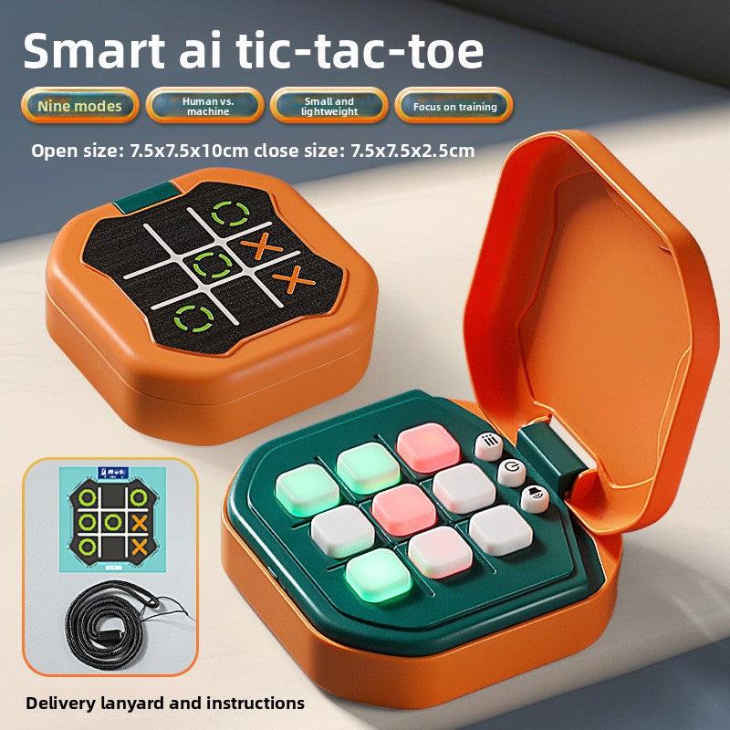 2 Pack Orange  AI Tic-Tac-Toe Handheld Game Electronic Logic Training Machine with 9 Game Modes and Light-up Buttons for Kids Age 3+ Australian Home Travel.