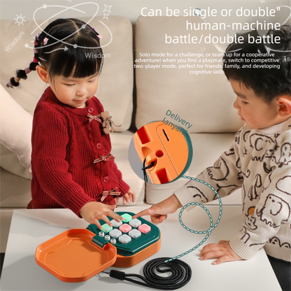2 Pack Orange  AI Tic-Tac-Toe Handheld Game Electronic Logic Training Machine with 9 Game Modes and Light-up Buttons for Kids Age 3+ Australian Home Travel.
