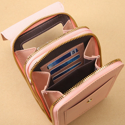 Black Touch Screen Crossbody Phone Bag for Women Small Shoulder Purse with Dual Zippers and Card Slots Compact Travel Pouch Australian Lifestyle
