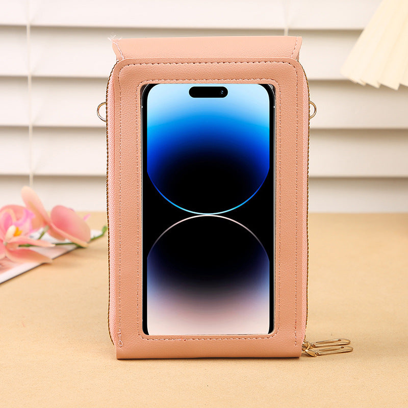 Brown Touch Screen Crossbody Phone Bag for Women Small Shoulder Purse with Dual Zippers and Card Slots Compact Travel Pouch Australian Lifestyle